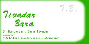 tivadar bara business card